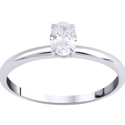 0,20 ct. Solitaire Diamond Ring w/14K Gold