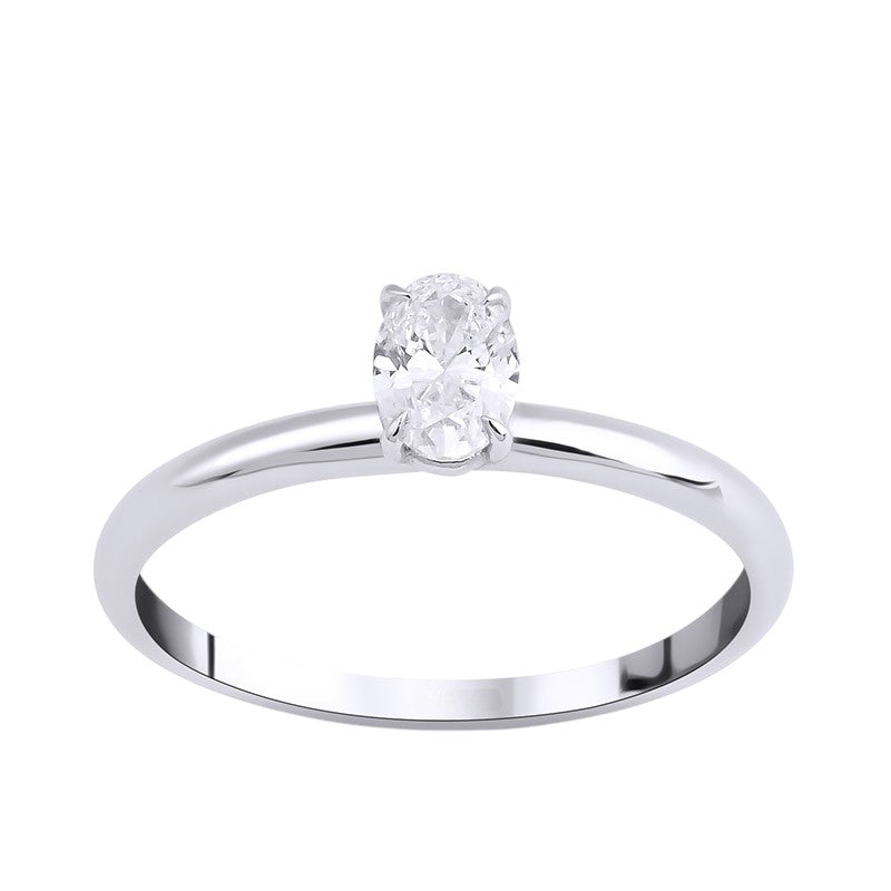 0,20 ct. Solitaire Diamond Ring w/14K Gold