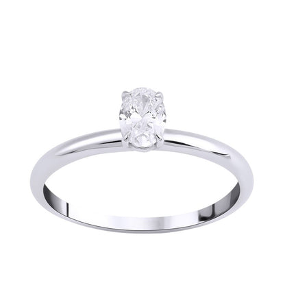 0,20 ct. Solitaire Diamond Ring w/14K Gold