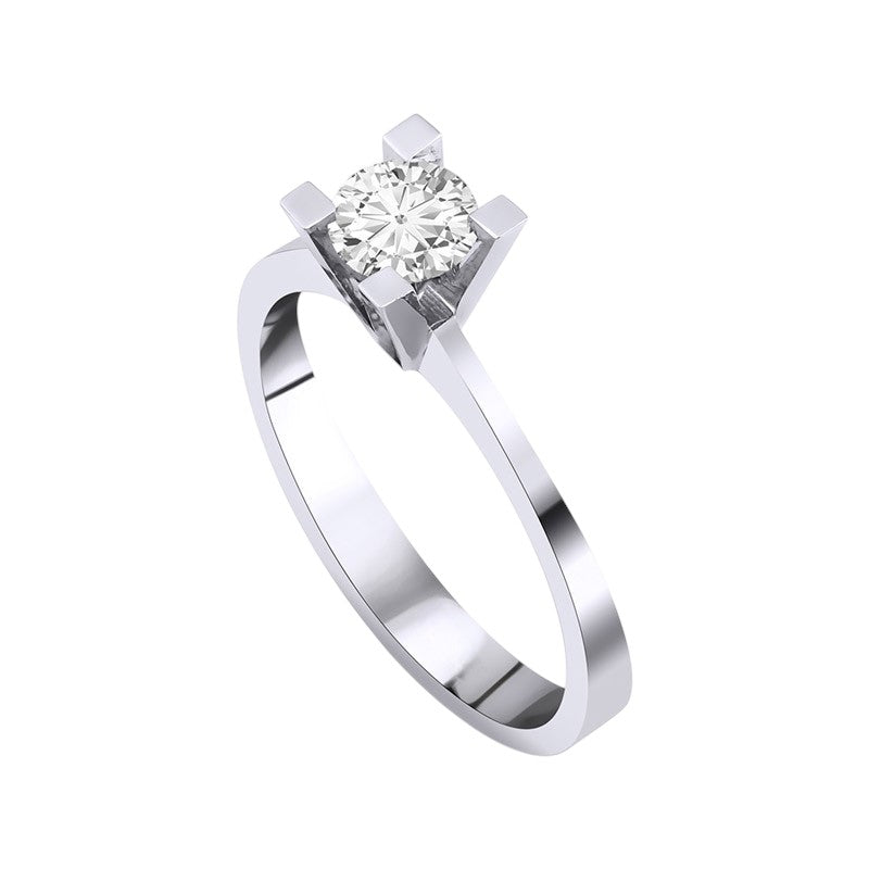 0,20 ct. Solitaire Diamond Ring w/14K Gold