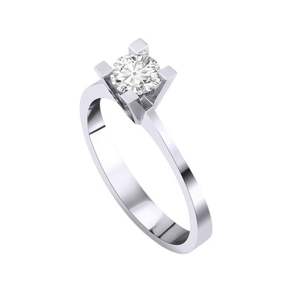 0,20 ct. Solitaire Diamond Ring w/14K Gold