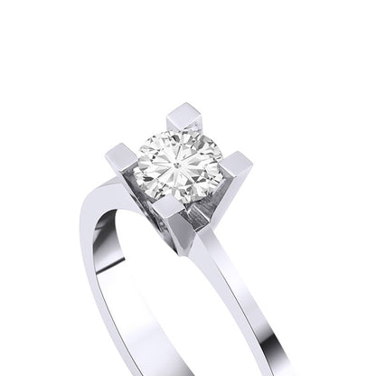 0,20 ct. Solitaire Diamond Ring w/14K Gold