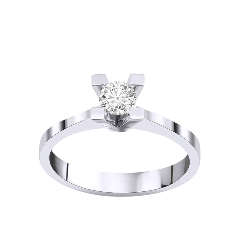 0,20 ct. Solitaire Diamond Ring w/14K Gold