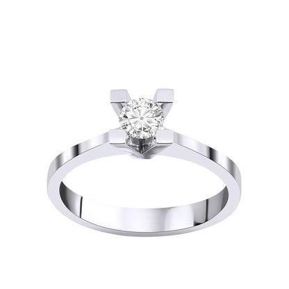 0,20 ct. Solitaire Diamond Ring w/14K Gold