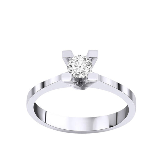 0,20 ct. Solitaire Diamond Ring w/14K Gold