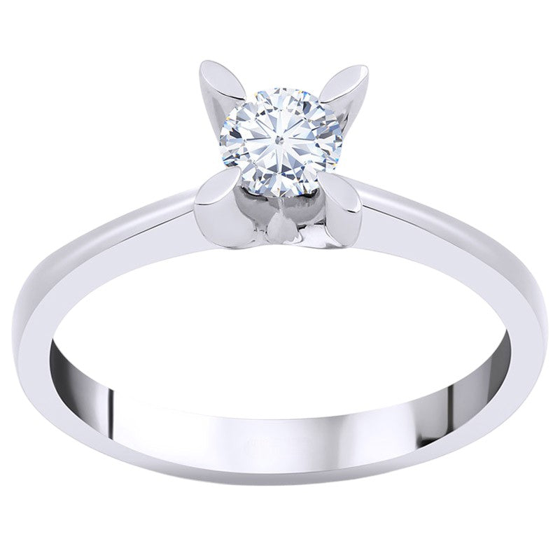 0,25 ct. Solitaire Diamond Ring w/14K Gold