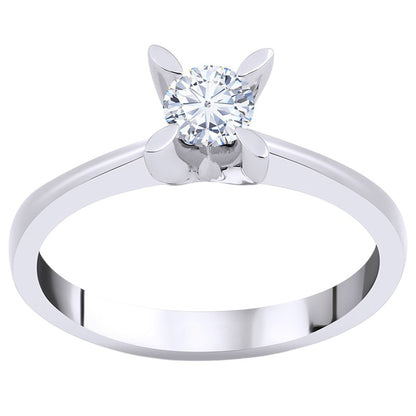 0,25 ct. Solitaire Diamond Ring w/14K Gold