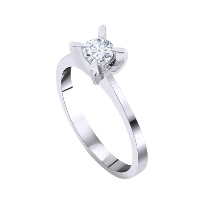 0,25 ct. Solitaire Diamond Ring w/14K Gold