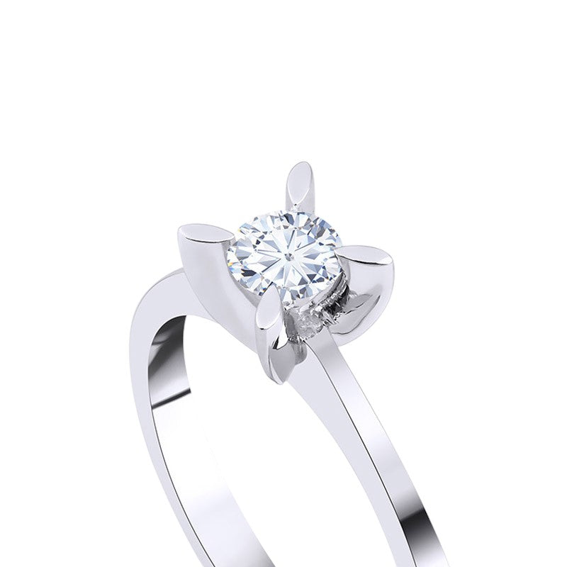 0,25 ct. Solitaire Diamond Ring w/14K Gold
