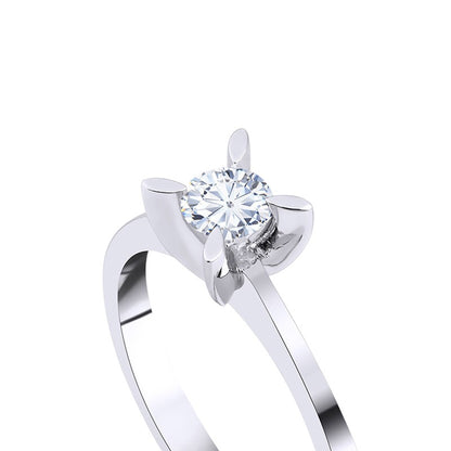 0,25 ct. Solitaire Diamond Ring w/14K Gold