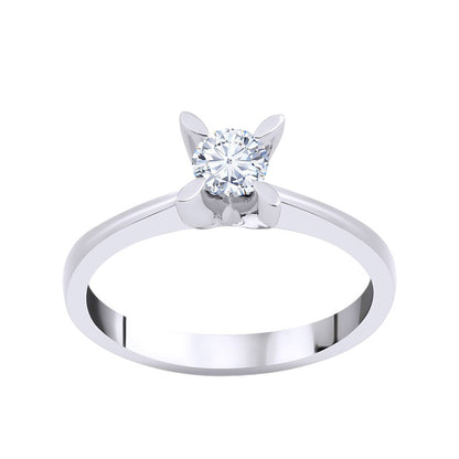 0,25 ct. Solitaire Diamond Ring w/14K Gold