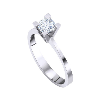 0,75 ct. Solitaire Diamond Ring w/14K Gold