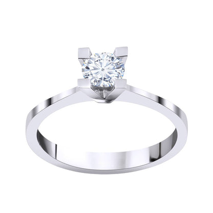 0,75 ct. Solitaire Diamond Ring w/14K Gold