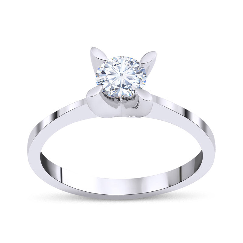 0,50 ct. Solitaire Diamond Ring w/14K Gold