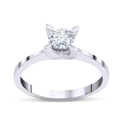 0,50 ct. Solitaire Diamond Ring w/14K Gold