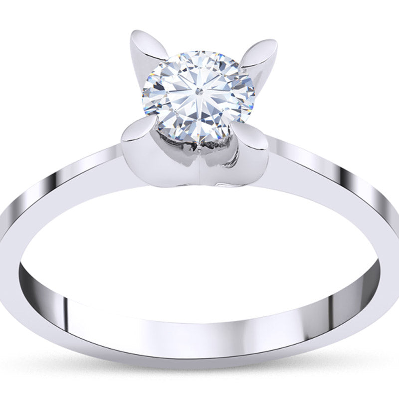 0,50 ct. Solitaire Diamond Ring w/14K Gold