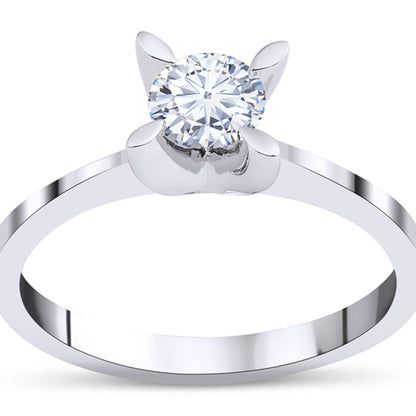 0,50 ct. Solitaire Diamond Ring w/14K Gold