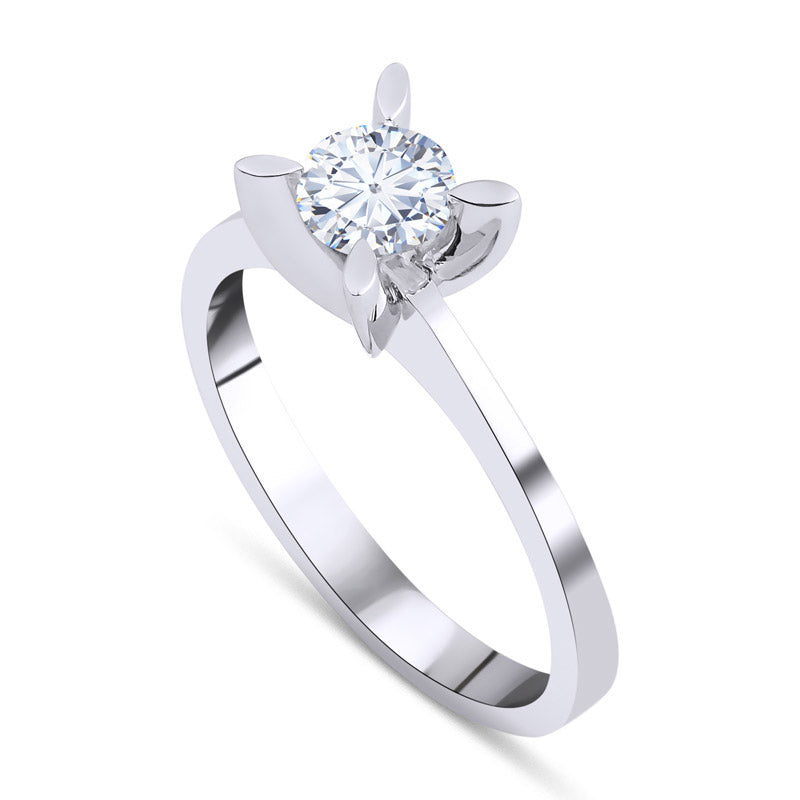 0,50 ct. Solitaire Diamond Ring w/14K Gold