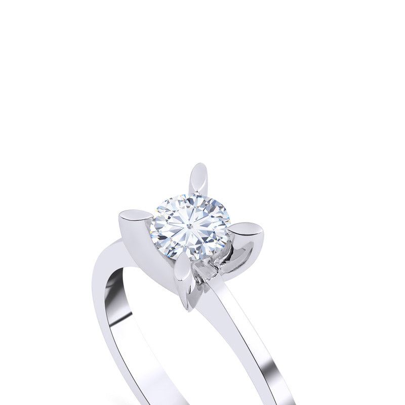 0,50 ct. Solitaire Diamond Ring w/14K Gold