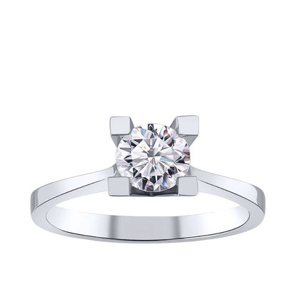 0,90 ct. Solitaire Diamond Ring w/14K Gold
