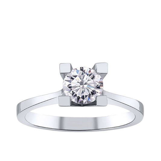 0,90 ct. Solitaire Diamond Ring w/14K Gold