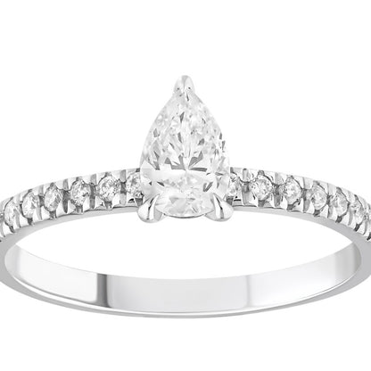 0,60 ct. Solitaire Diamond Ring w/14K Gold