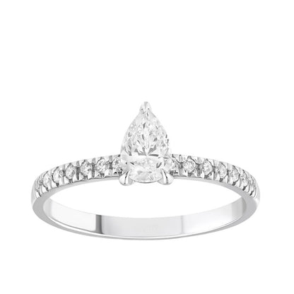 0,60 ct. Solitaire Diamond Ring w/14K Gold