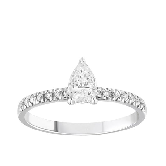 0,60 ct. Solitaire Diamond Ring w/14K Gold