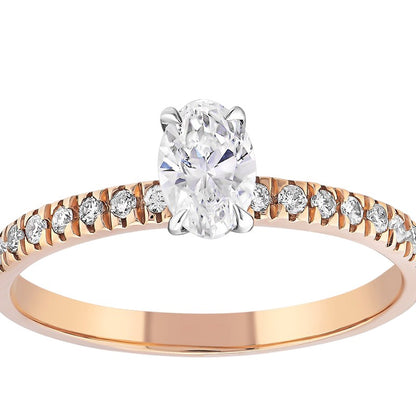0,60 ct. Solitaire Diamond Ring w/14K Gold