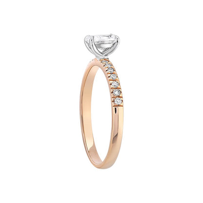 0,60 ct. Solitaire Diamond Ring w/14K Gold