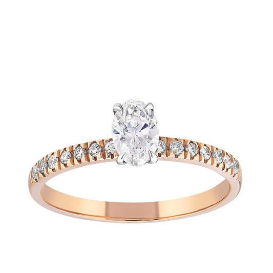 0,60 ct. Solitaire Diamond Ring w/14K Gold