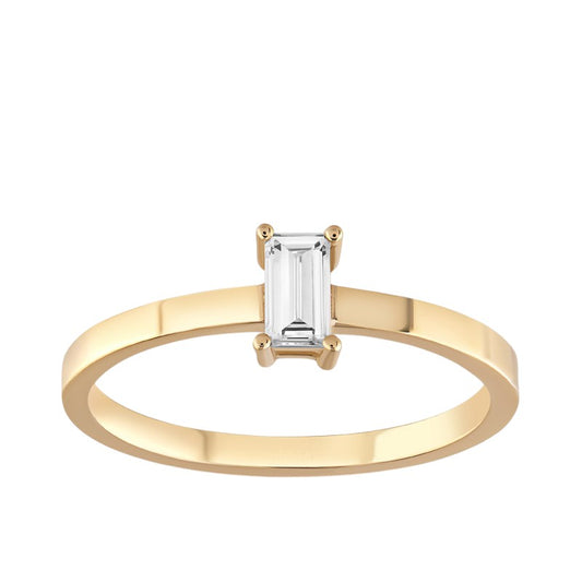 0,25 ct. Solitaire Diamond Ring w/14K Gold