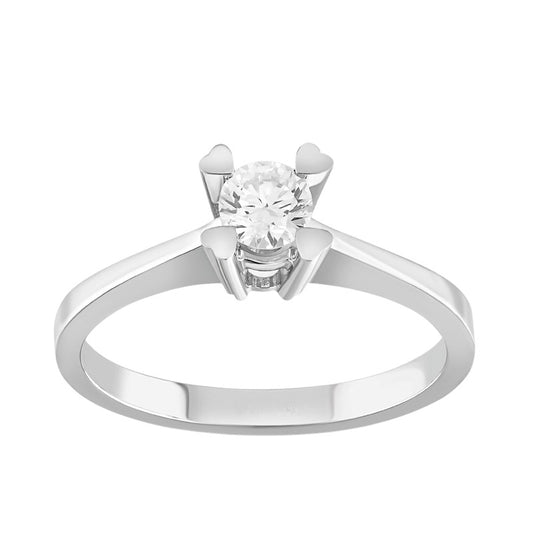 0,30 ct. Solitaire Diamond Ring w/14K Gold
