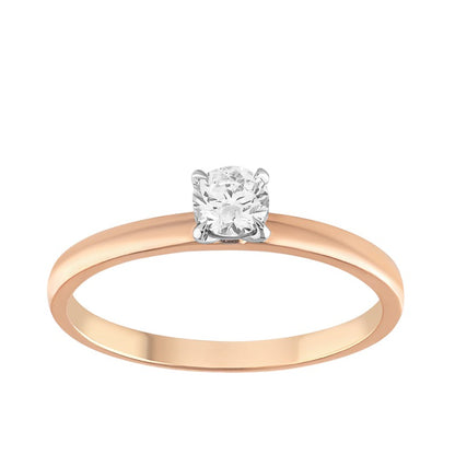 0,30 ct. Solitaire Diamond Ring w/14K Gold