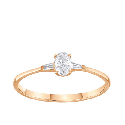 0,30 ct. Solitaire Diamond Ring w/14K Gold