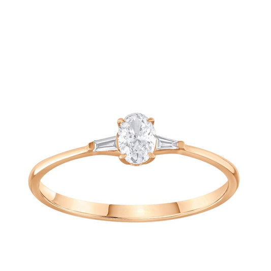 0,30 ct. Solitaire Diamond Ring w/14K Gold