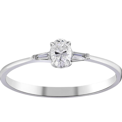 0,30 ct. Solitaire Diamond Ring w/14K Gold