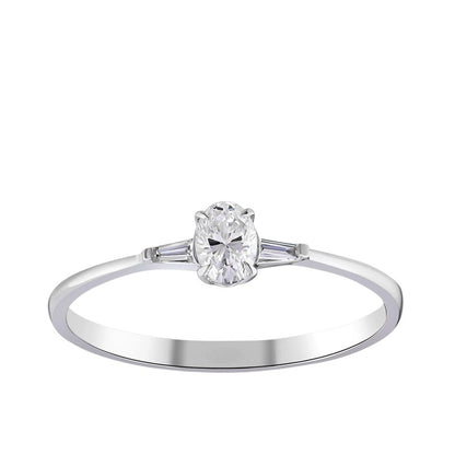 0,30 ct. Solitaire Diamond Ring w/14K Gold