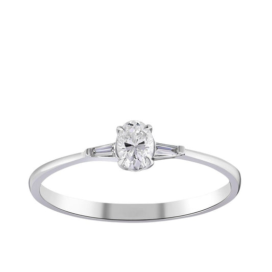 0,30 ct. Solitaire Diamond Ring w/14K Gold