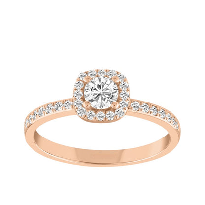 0,50 ct. Solitaire Diamond Ring w/14K Gold