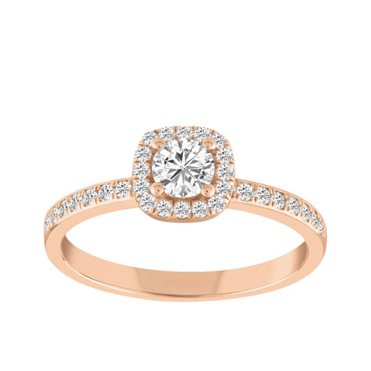 0,50 ct. Solitaire Diamond Ring w/14K Gold
