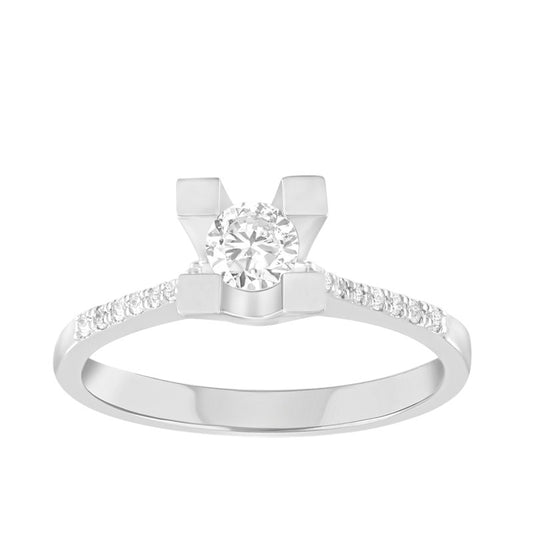 0,40 ct. Solitaire Diamond Ring w/14K Gold