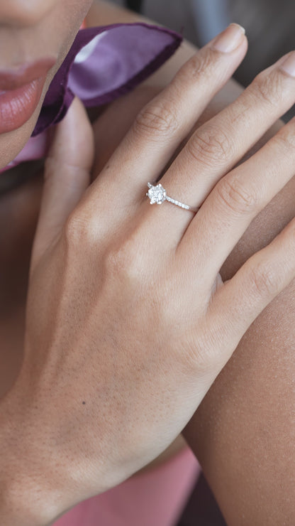 خاتم ألماس باغيت 0.26 قيراط، مصنوع من ذهب عيار 14 قيراطًا