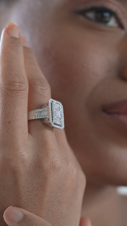 1,61 ct. Baguette Diamond Ring w/14K Gold