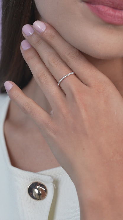 0,17 ct. Baguette Diamond Ring w/14K Gold