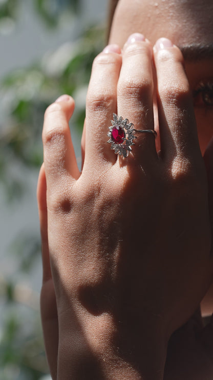 0,69 ct. Baguette Diamond Ring w/14K Gold