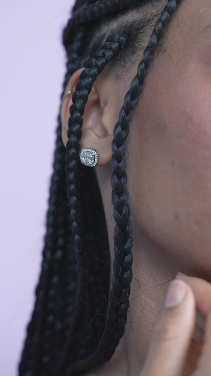 0,53 ct. Baguette Diamond Earring w/14K Gold