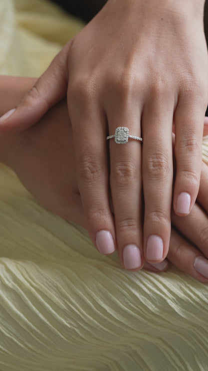 خاتم ألماس باغيت 0.28 قيراط، مصنوع من ذهب عيار 14 قيراطًا