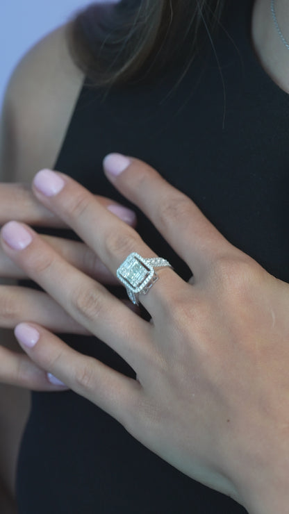 1,35 ct. Baguette Diamond Ring w/14K Gold