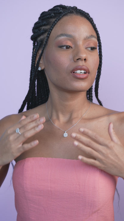 0,26 ct. Diamond Necklace w/14K Gold